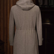 Unisex Wool Overcoat with Fitted Drawrope