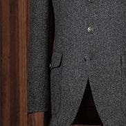 Textured Wool Jacket & Pleated Trousers