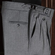 Textured Wool Jacket & Pleated Trousers