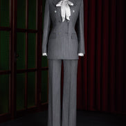 Grey & White Pinstripe Suit