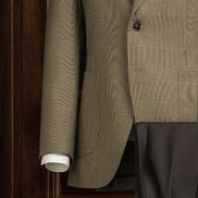 Light Sage Green Jacket & Dark Brown Trousers