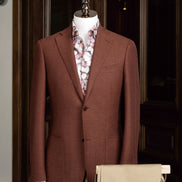 Rust Blazer & Classic Beige Trousers