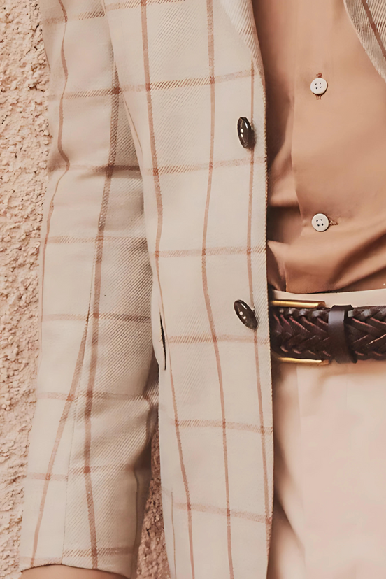Blazer à carreaux élégant