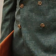 Green Double-Breasted Blazer