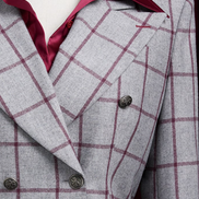 Light Grey & Red Checked Jacket