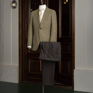 Light Sage Green Jacket & Dark Brown Trousers