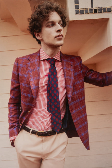 Red & Blue Checked Suit