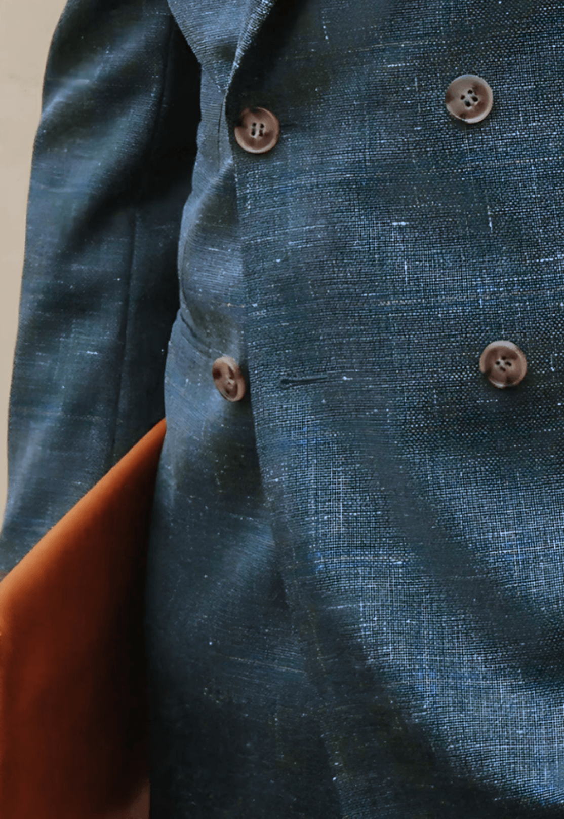 Green Double-Breasted Blazer