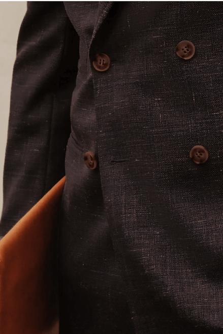 Green Double-Breasted Blazer