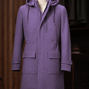 Unisex Wool Overcoat with Fitted Drawrope