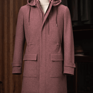 Unisex Wool Overcoat with Fitted Drawrope