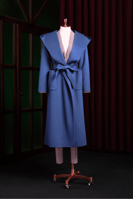 Oversized Lapel Over Coat with Belt