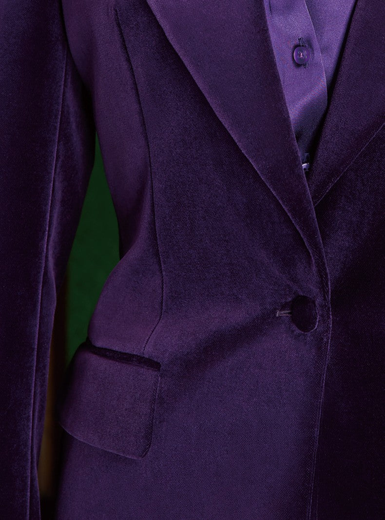 Royal Purple Velvet Suit