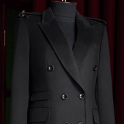 Luxury Black Long Over Coat