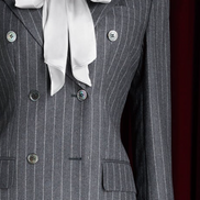 Grey & White Pinstripe Suit