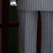 Grey & White Pinstripe Suit